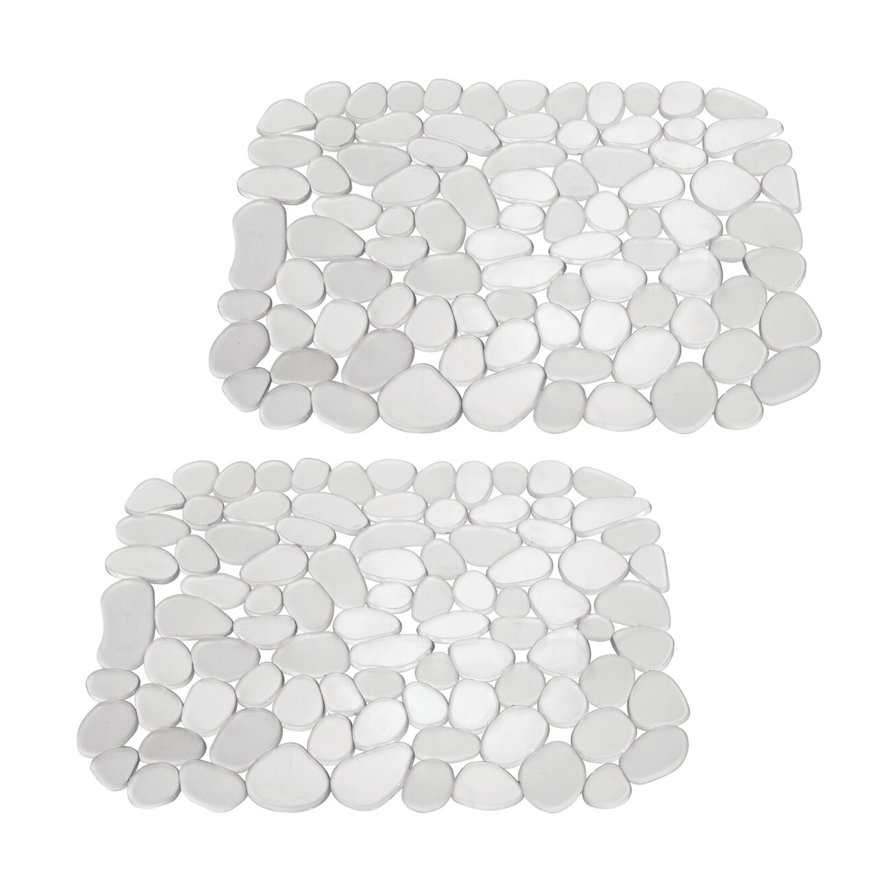 mDesign Kitchen Sink Protector Mat - Pebble Design - Small, 2 Pack